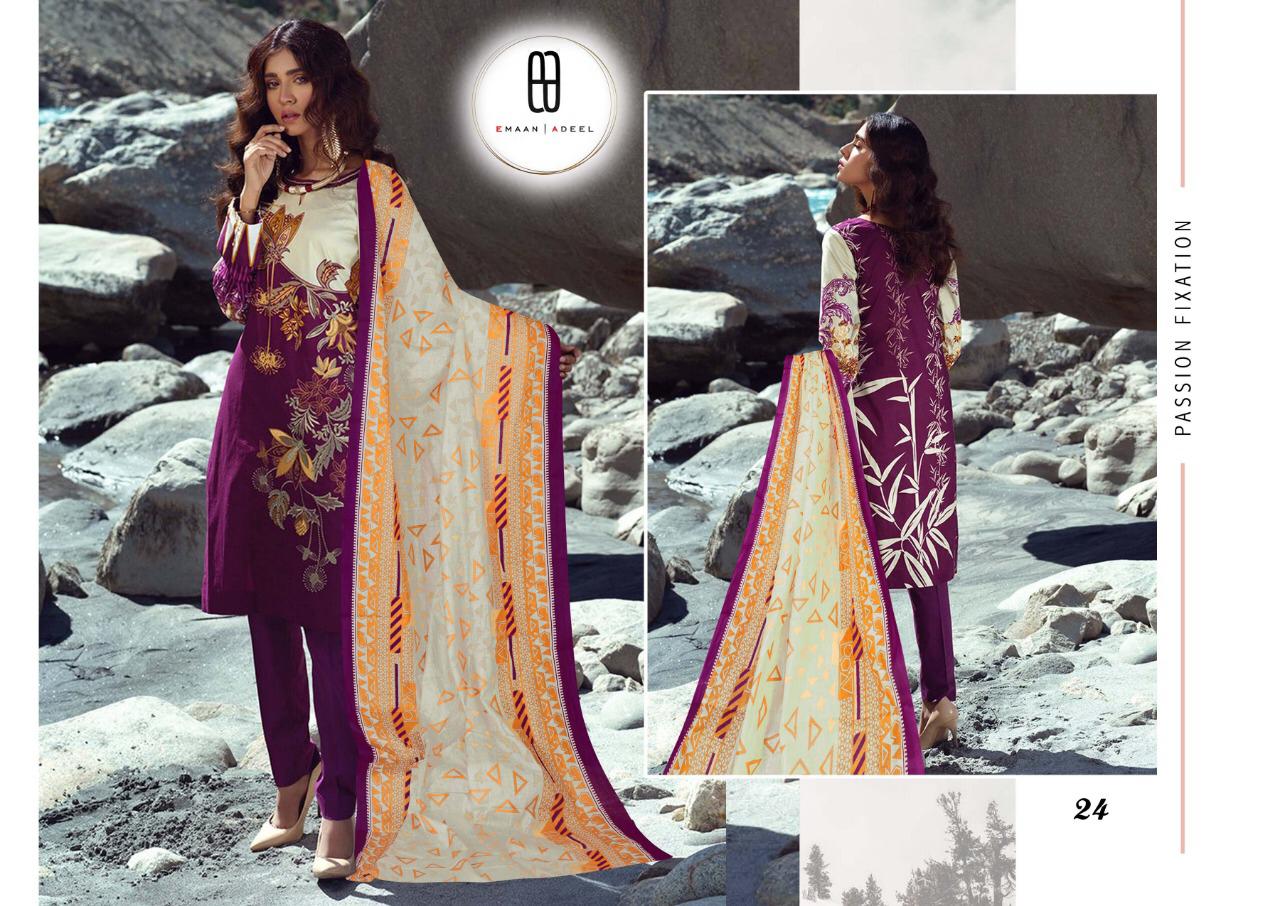 Emaan Adeel 3 Readymade Latest Fancy Designer  Pure Lawn Karachi Cotton Dress